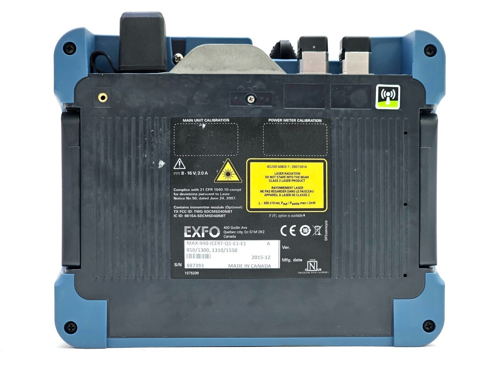 2x EXFO OLTS MAX-940 ICERT QUAD 850/1300/1310/1500 SM MM Fiber Certifier Tier-1