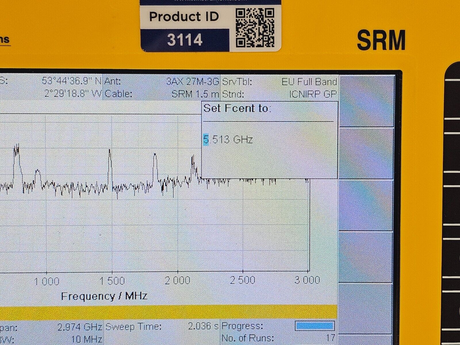 Narda SRM-3006 Selective Radiation Meter 3006/01 + 3501/03 Probe 27MHz - 3GHz