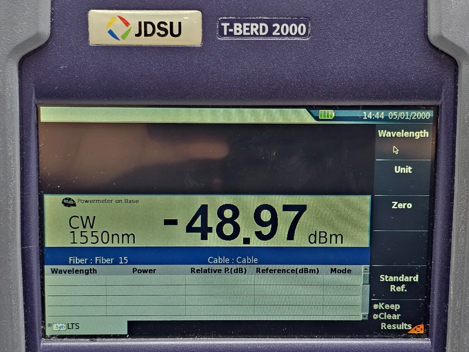 Viavi JDSU T-BERD 2000 Test Platform / Mainframe with built-in Power Meter