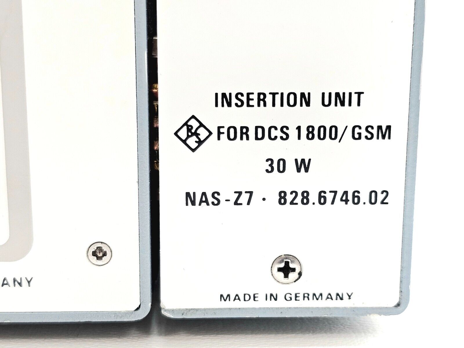 Rohde & Schwarz Directional Power Meter NAS 828.6017.02 with Insertion Unit DCS