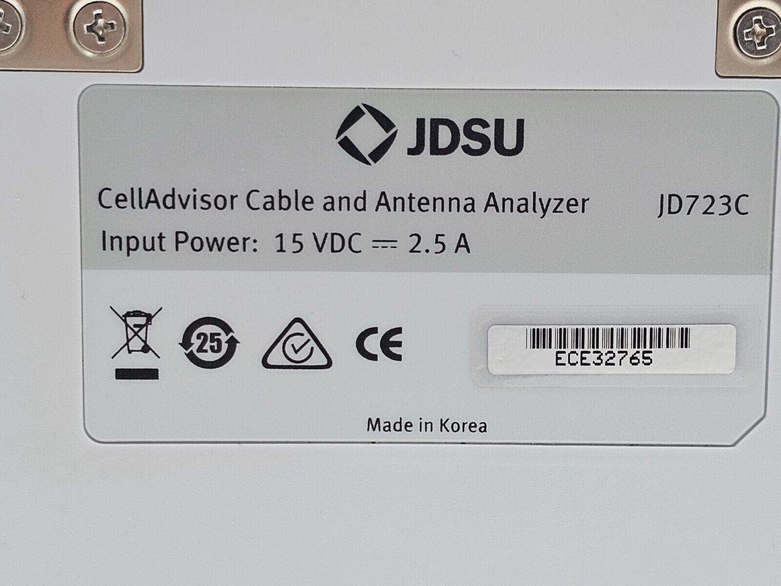 Viavi JDSU JD723C CellAdvisor Base Station Analyzer 2.7 GHz with JD72450509 OSL