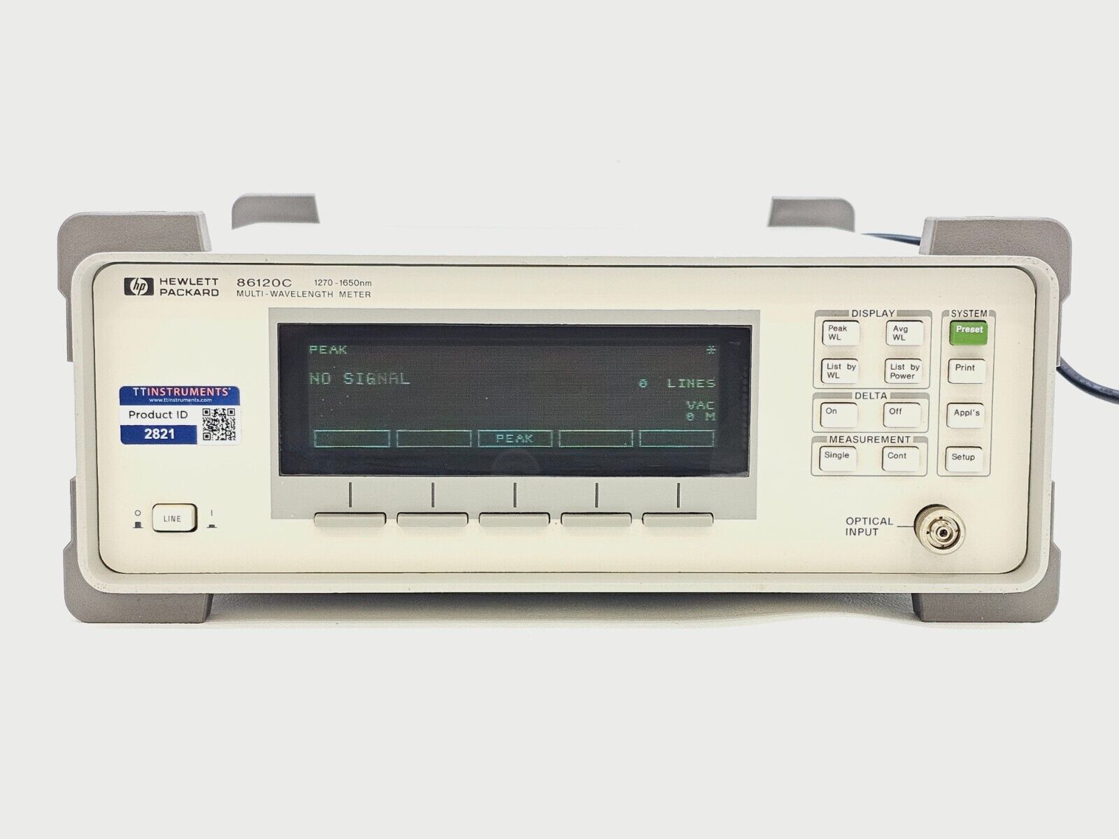 FOR REPAIR Keysight Agilent 86120C 1270 - 1650nm Multi-Wavelength Meter ERROR 14