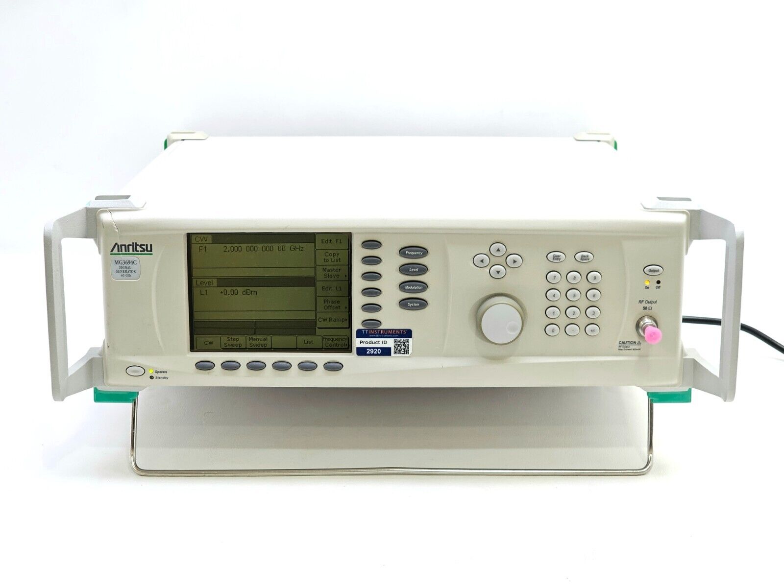 Out of Spec. Anritsu MG3694C 40 GHz Signal Generator Opt. 2B, 15B Restricted Use