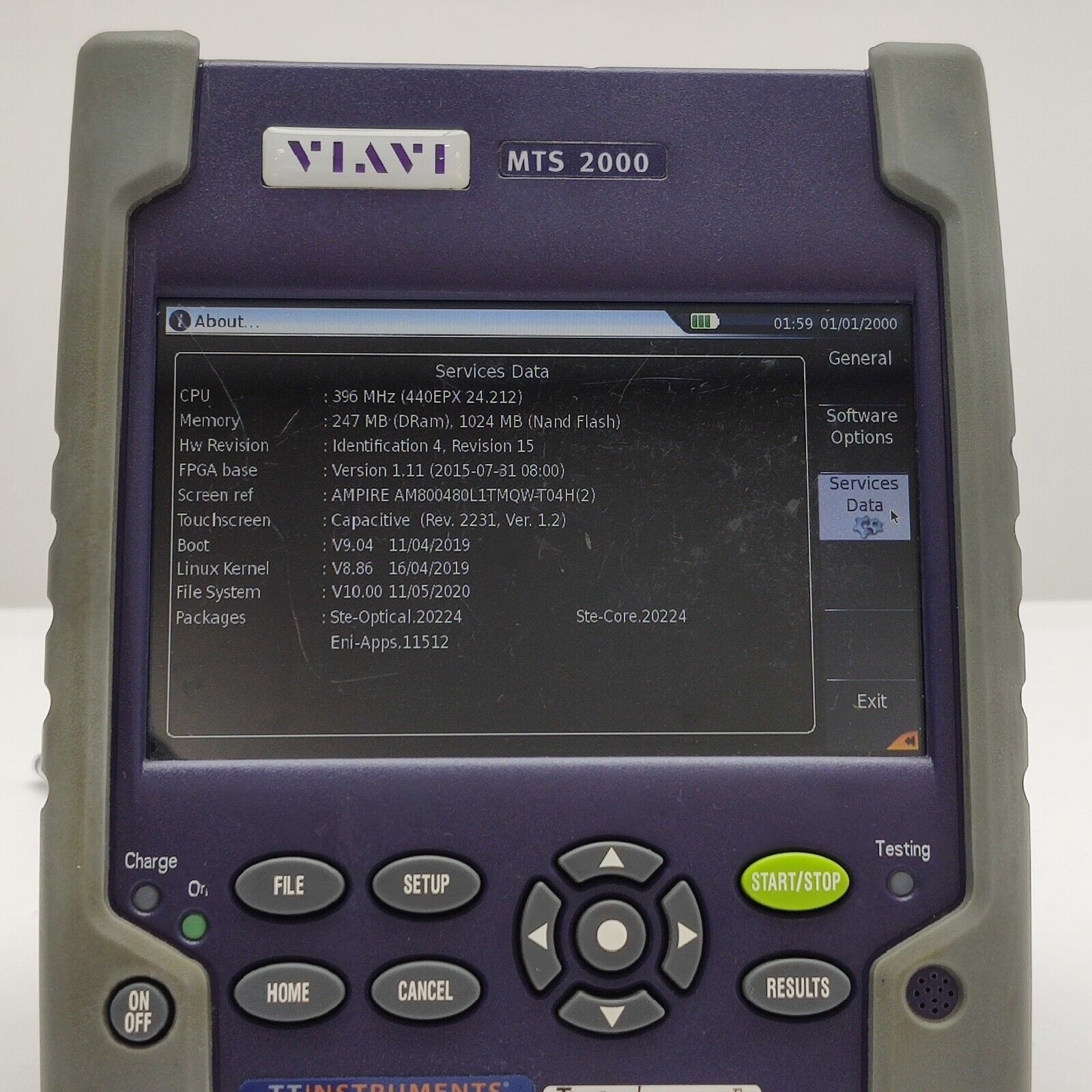 Viavi JDSU MTS 2000 w/ 4126 MA SM OTDR 1310/1550 nm 37/35 dB APC