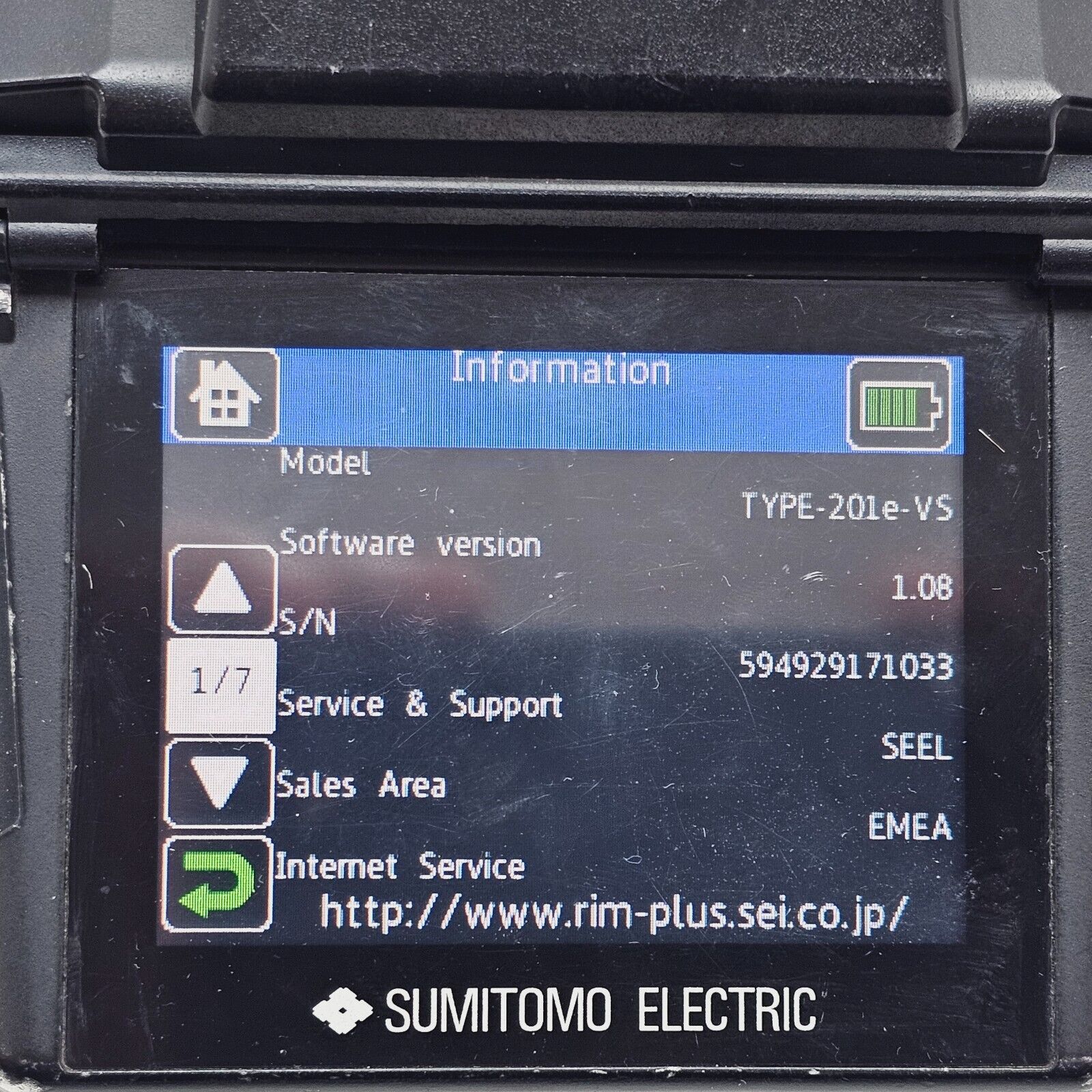 Sumitomo Type-201e-VS V-Groove Splice w/ FC-7 Cleaver & 250/900 Holders ARC 2824