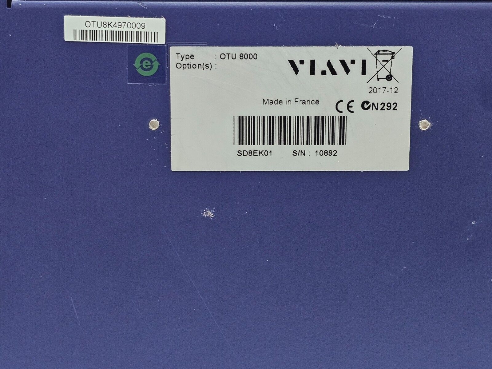 Viavi JDSU OTU 8000e v2 with OTAU 1x12 Optical Switch