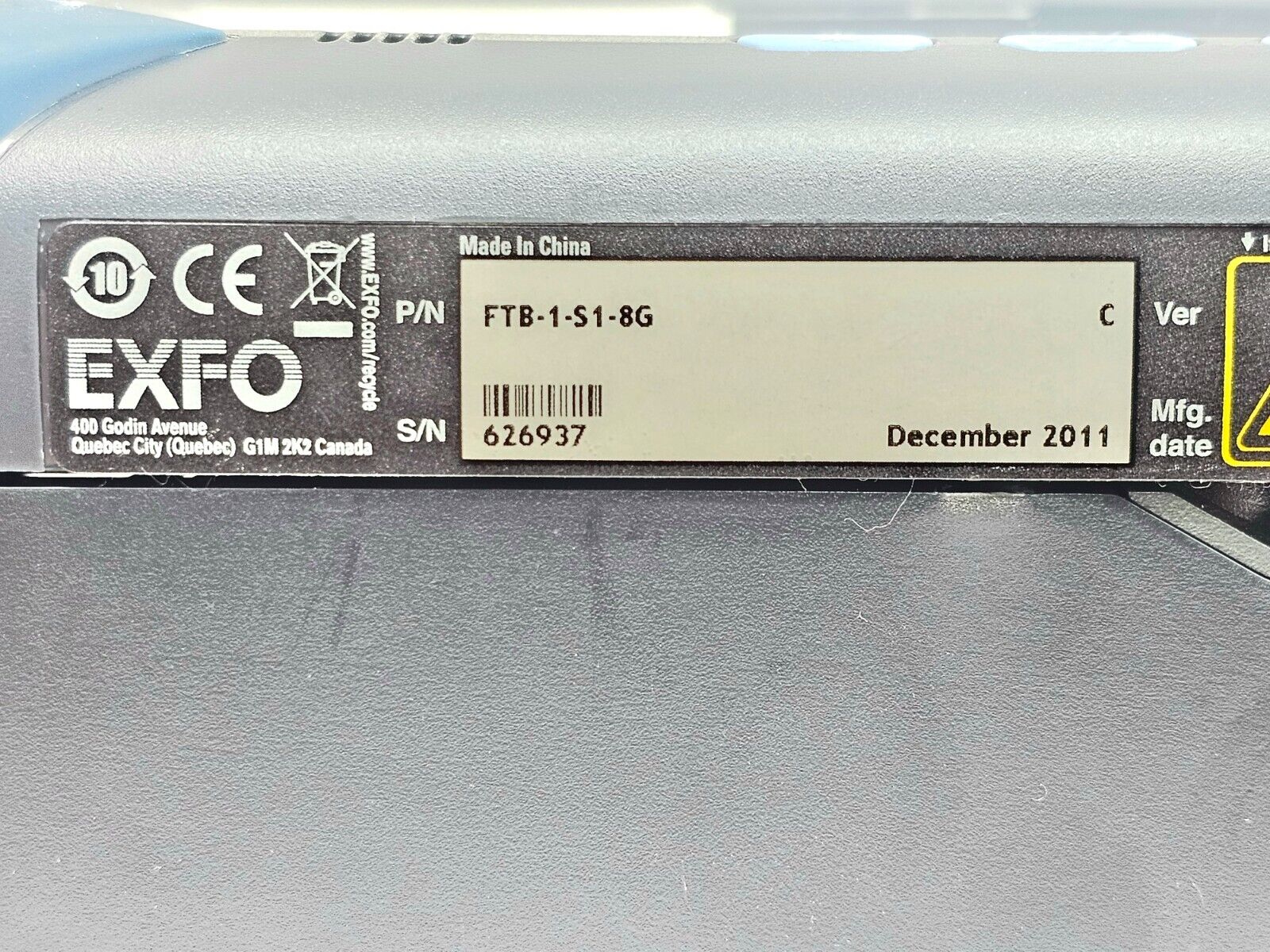 EXFO FTB-1 Mainframe Platform with Power Meter and Visual Fault Locator