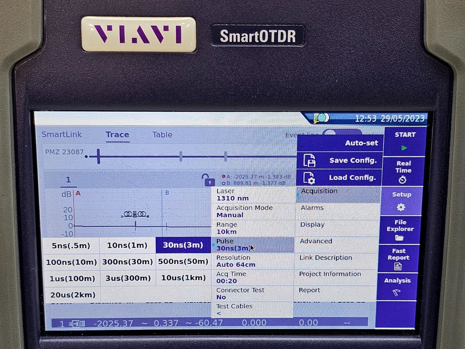 Viavi JDSU E126A SmartOTDR 1310/1550 nm APC SM Metro Access OTDR Smartlink SW