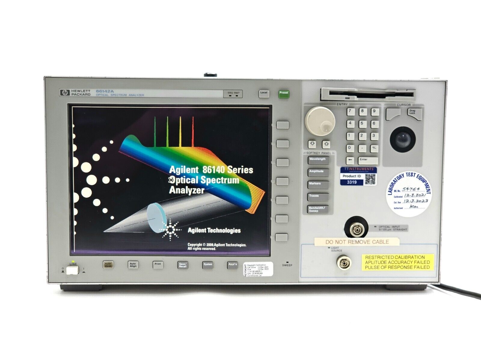 FOR PARTS / REPAIR Keysight Agilent HP 86142A Optical Spectrum Analyzer Opt. 005