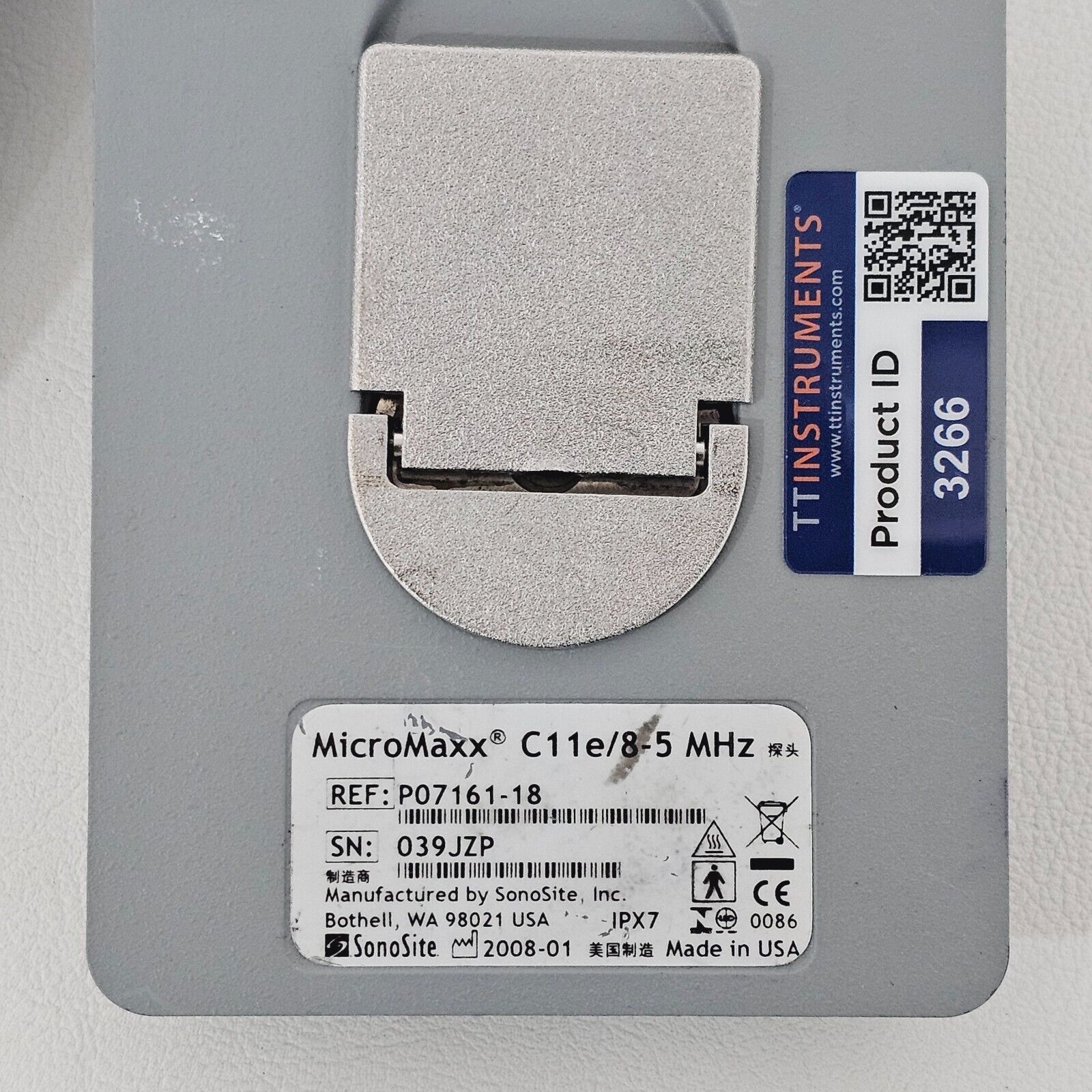 SonoSite MicroMaxx P07161-18 C11e/8-5 MHz Transducer MFD 2008