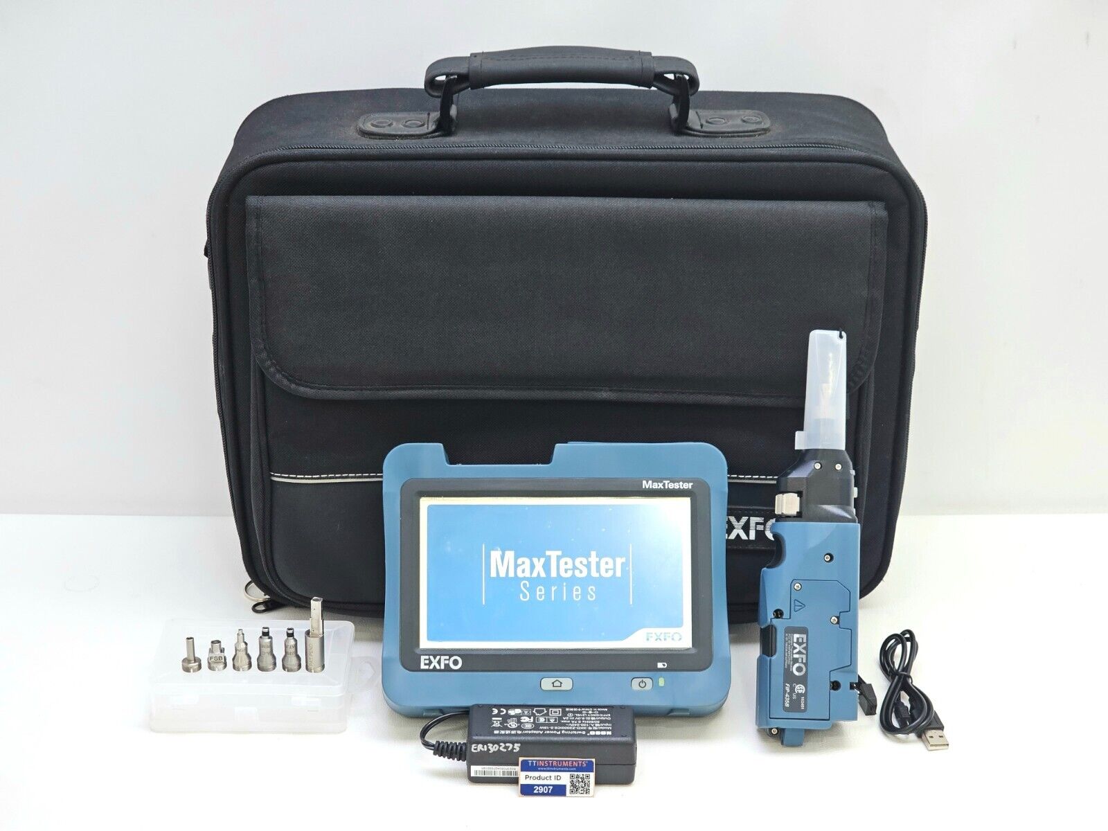 EXFO MaxTester MAX-FIP Mainframe + FIP-435B Fiber Inspection Scope + 6 Tips