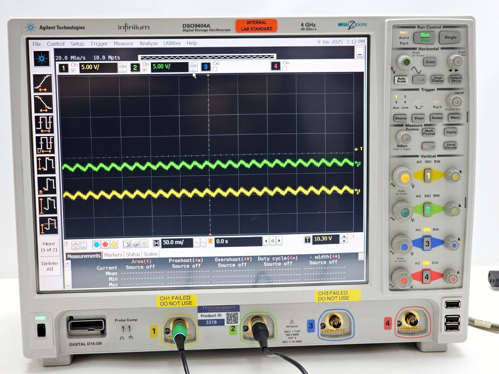 FOR PARTS / REPAIR Keysight Agilent DSO9404A Digital Storage Oscilloscope 4GHz