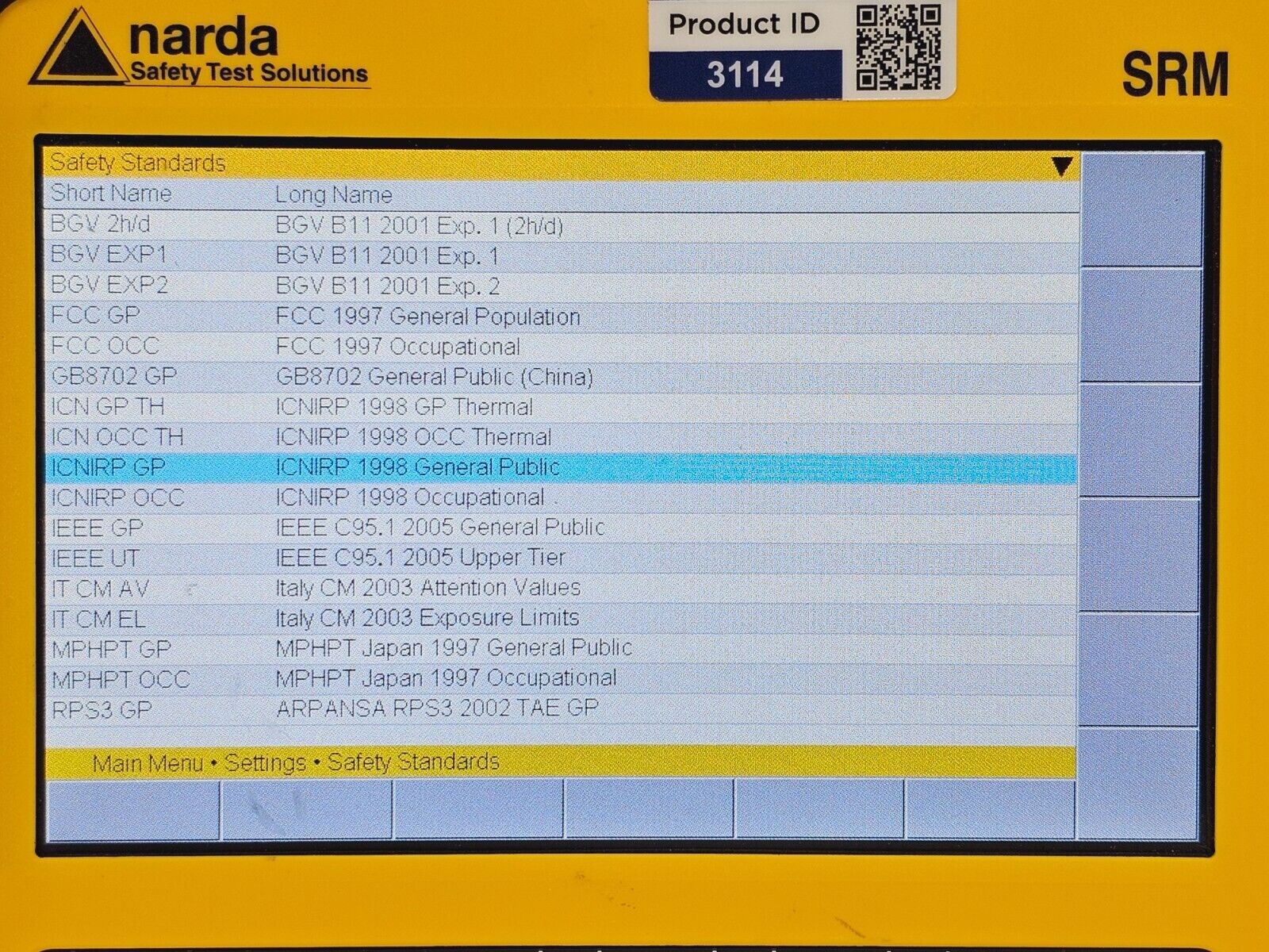 Narda SRM-3006 Selective Radiation Meter 3006/01 + 3501/03 Probe 27MHz - 3GHz