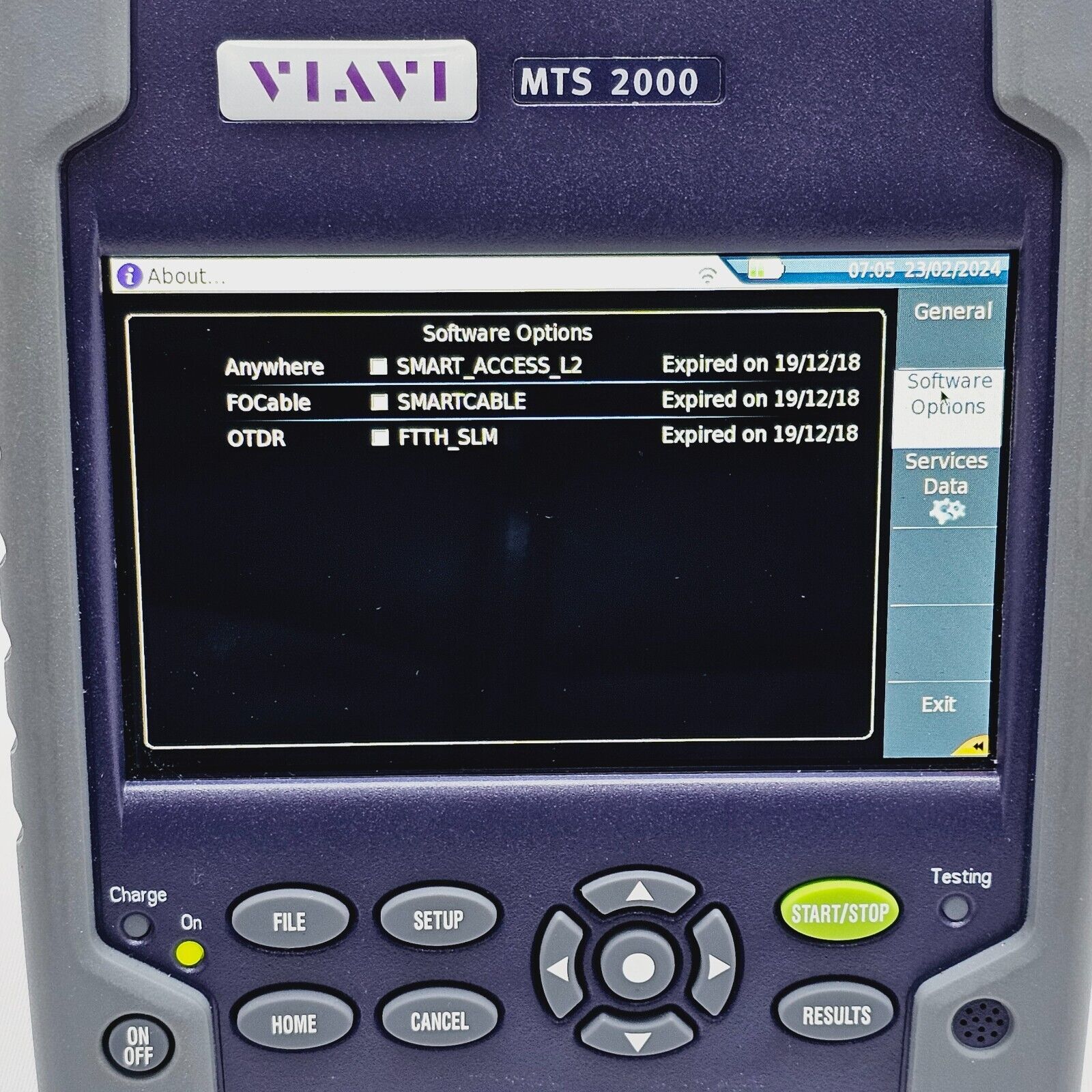 Viavi JDSU MTS 2000 + 4136 FMP2 1310/1550 & 1625 Filtered PON OTDR 46/45/44 dB