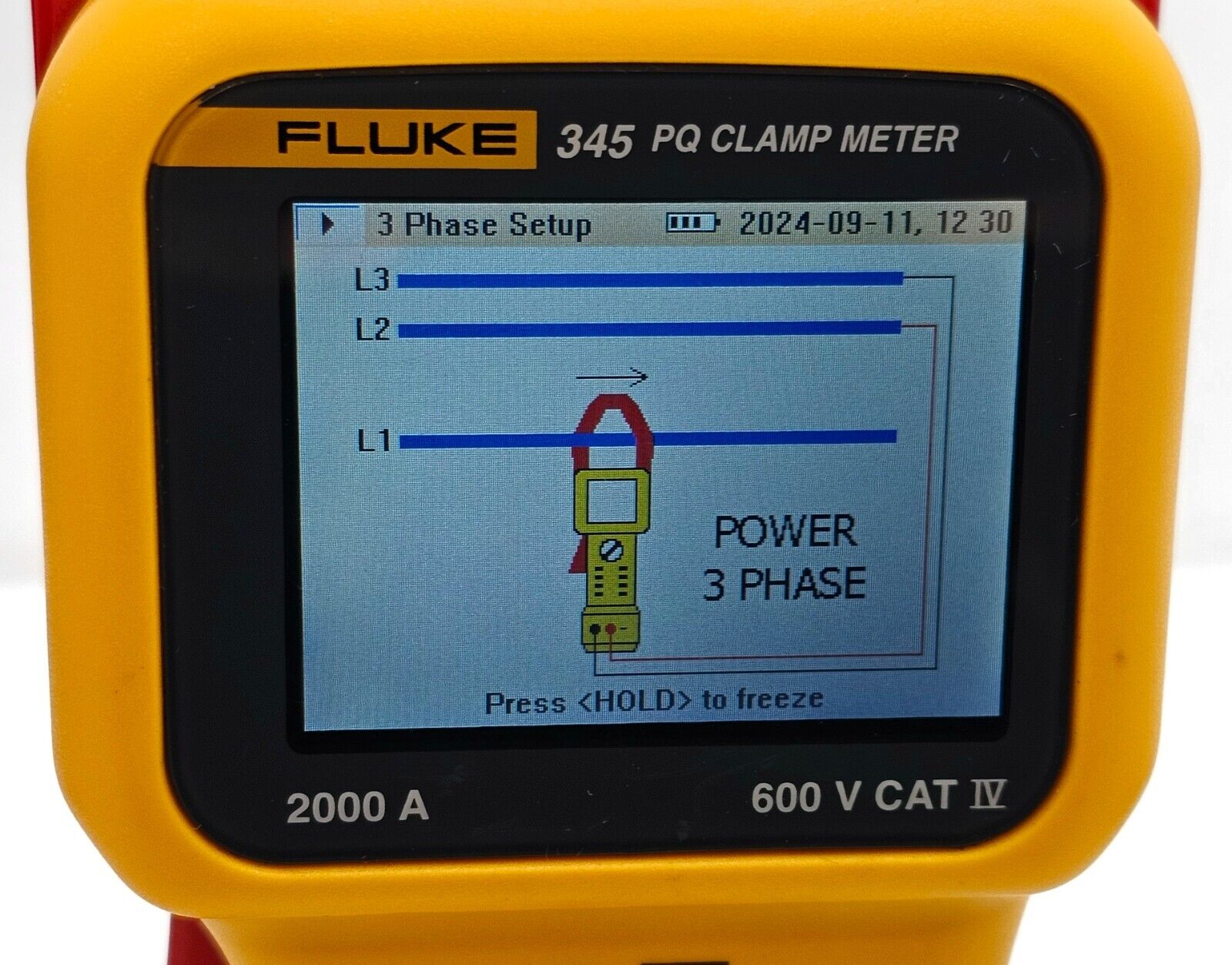 FLUKE 345 PQ Power Quality CLAMP METER 2000 A 600 V with Accessories