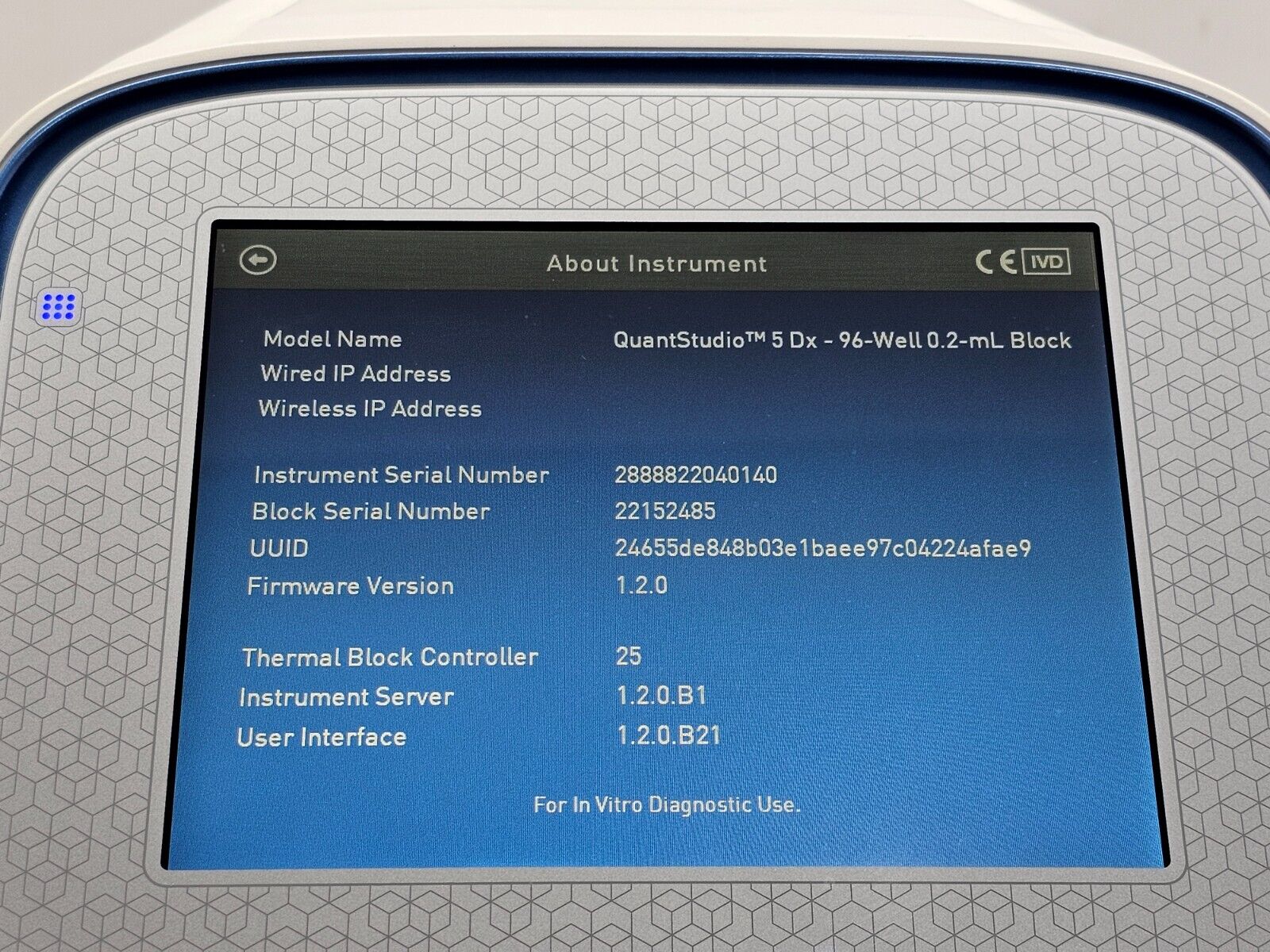 Applied Biosystems QuantStudio 5 Dx Real-Time PCR Instrument 96-Well 0.2ml Block