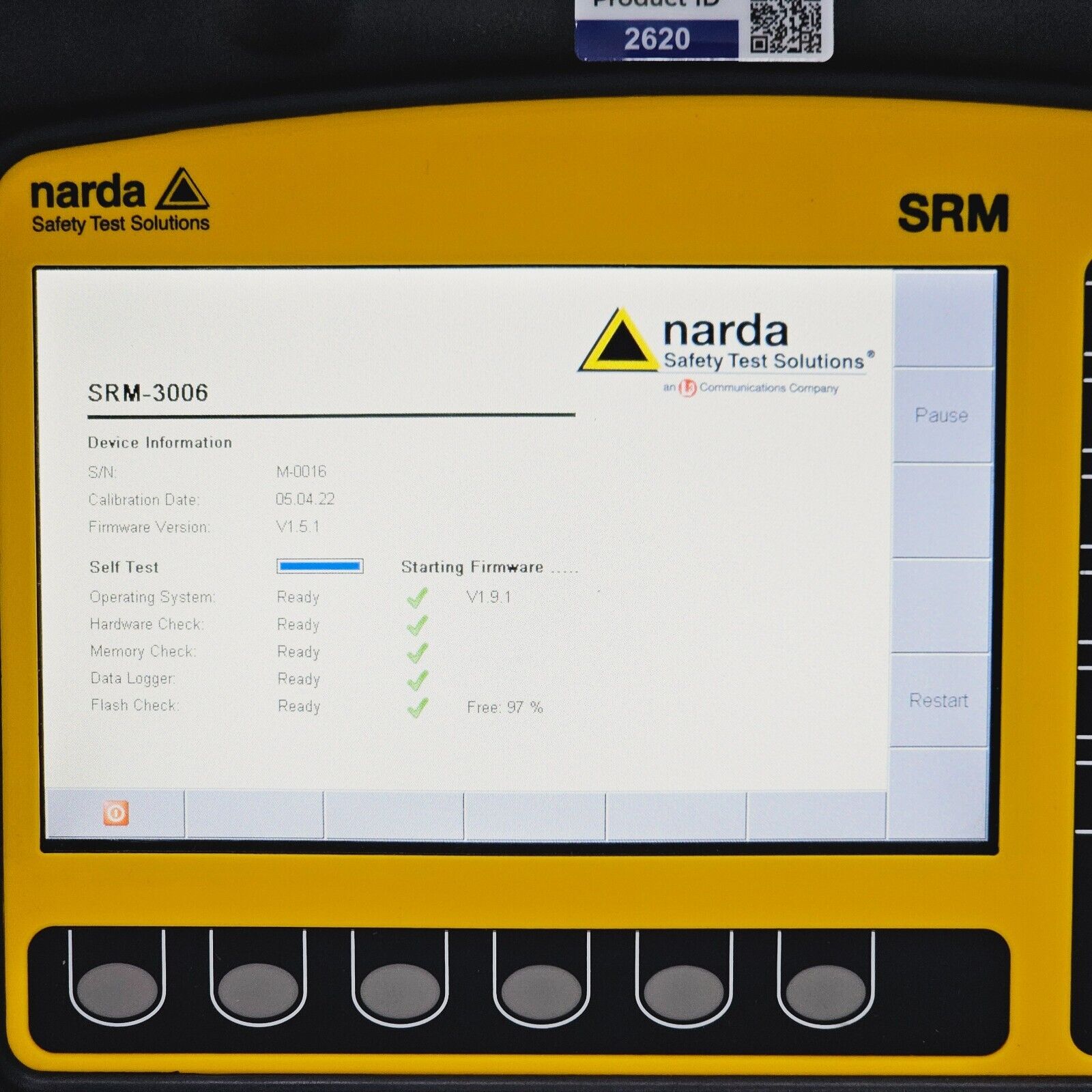 Narda SRM-3006 w/ 9 kHz - 6 GHz & E-Field Antenna Three-Axis 27 MHz - 3 GHz