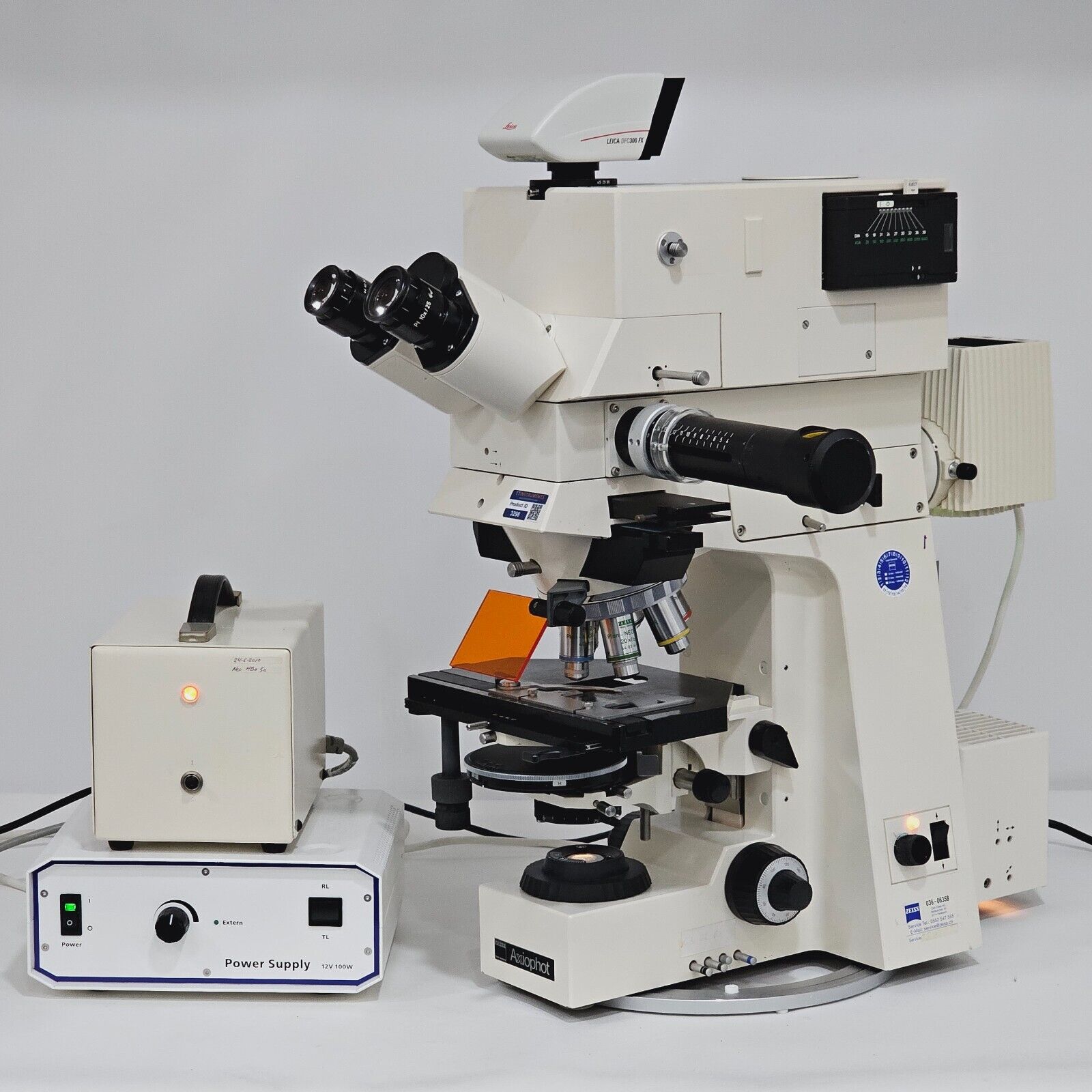 ZEISS Axiophot El-Einsatz Microscope 451887 DFC300 FX Camera + 6 Objectives &..