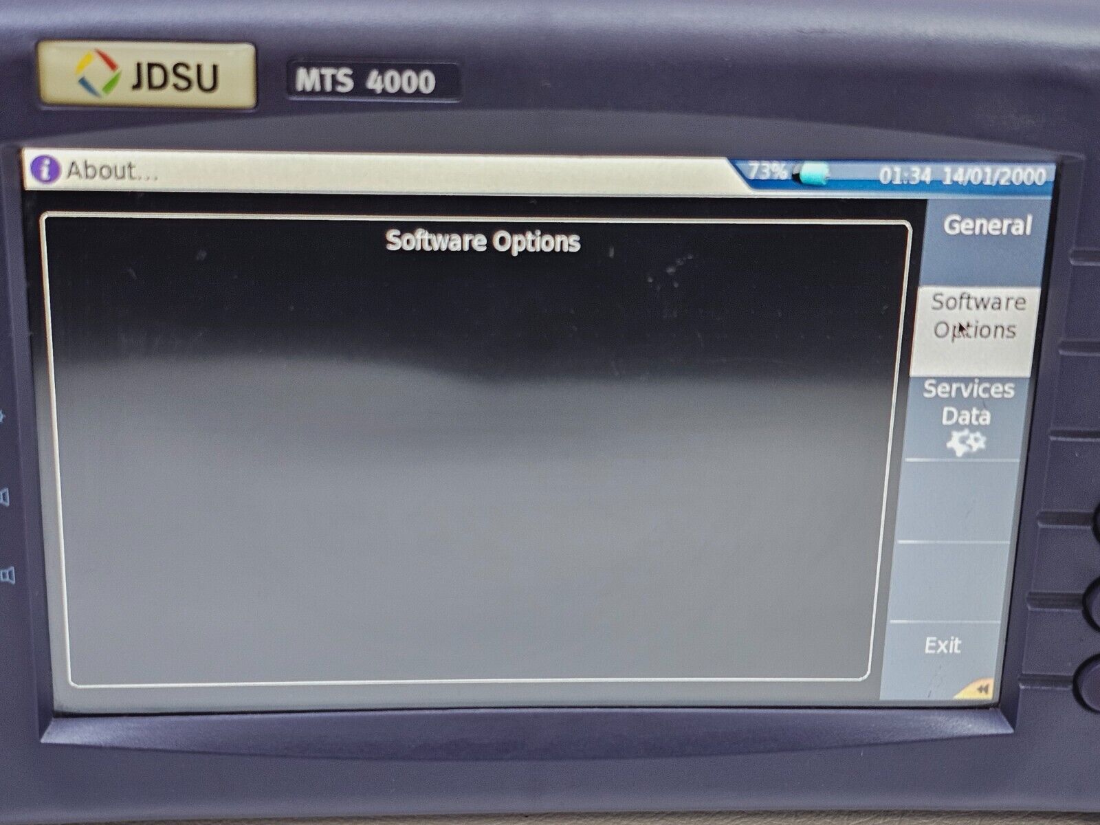 Viavi JDSU MTS 4000 Mainframe & 4126 MA SM OTDR 1310/1550 nm APC-SC 37/35 dB