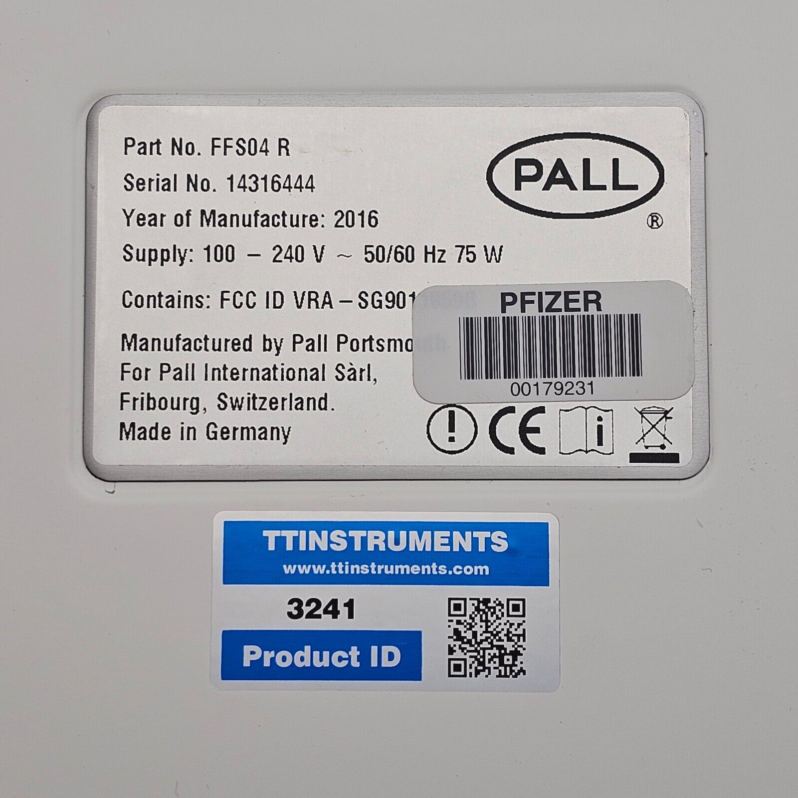 PALL Palltronic Flowstar IV FFS04 R READ description