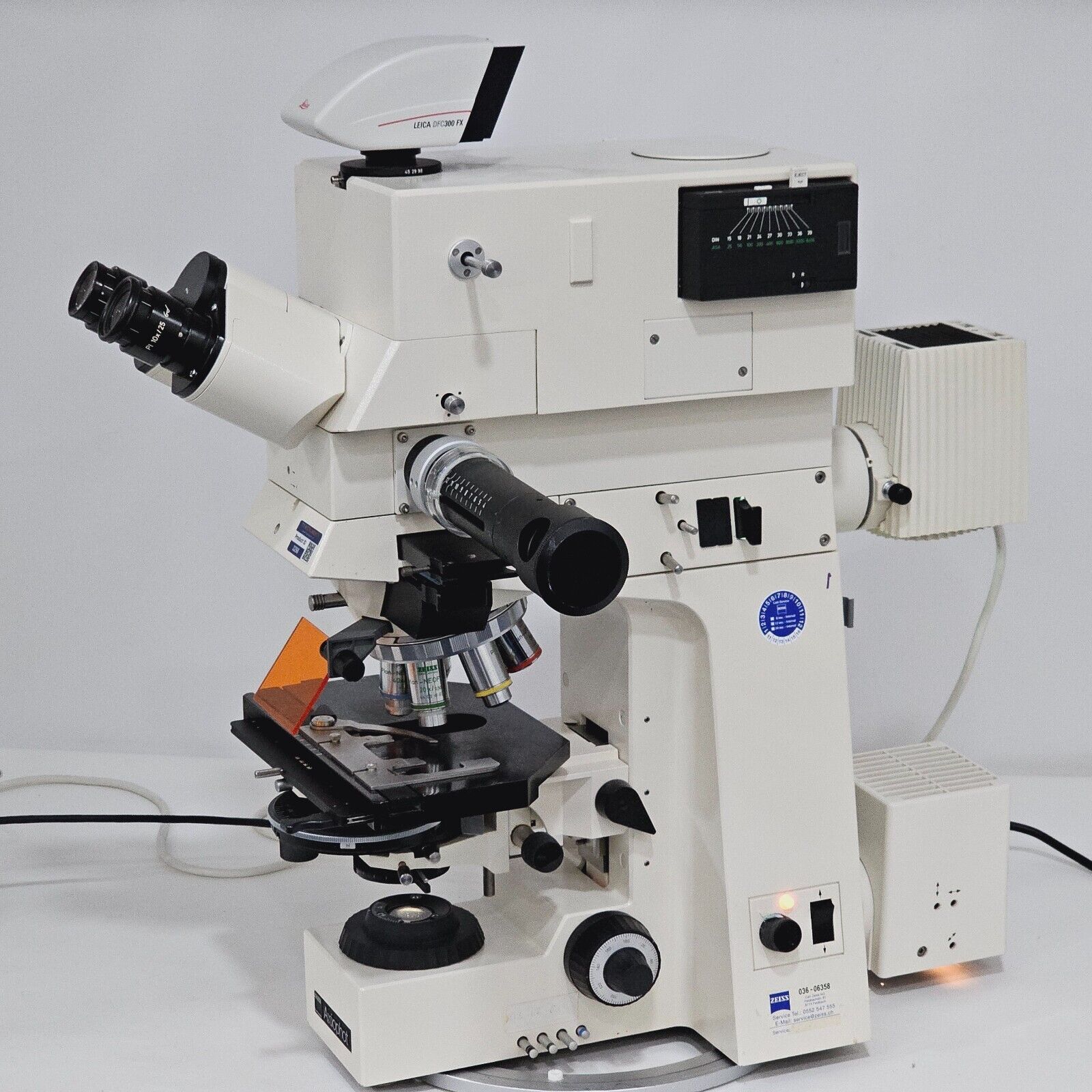 ZEISS Axiophot El-Einsatz Microscope 451887 DFC300 FX Camera + 6 Objectives &..