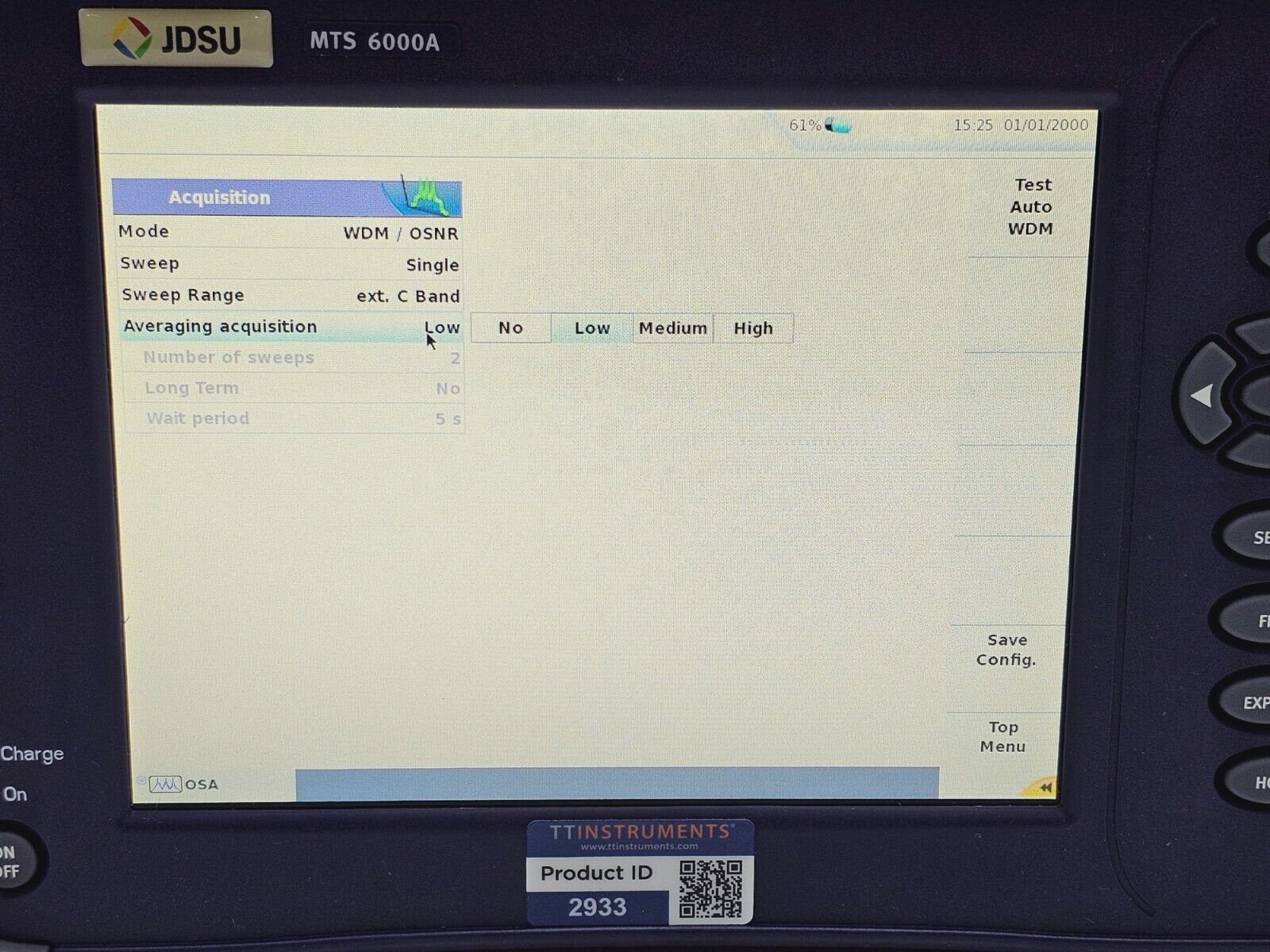 Viavi JDSU 6000A V2 + OSA-110M 1250 - 1650 nm OSA Optical Spectrum Analyzer #2