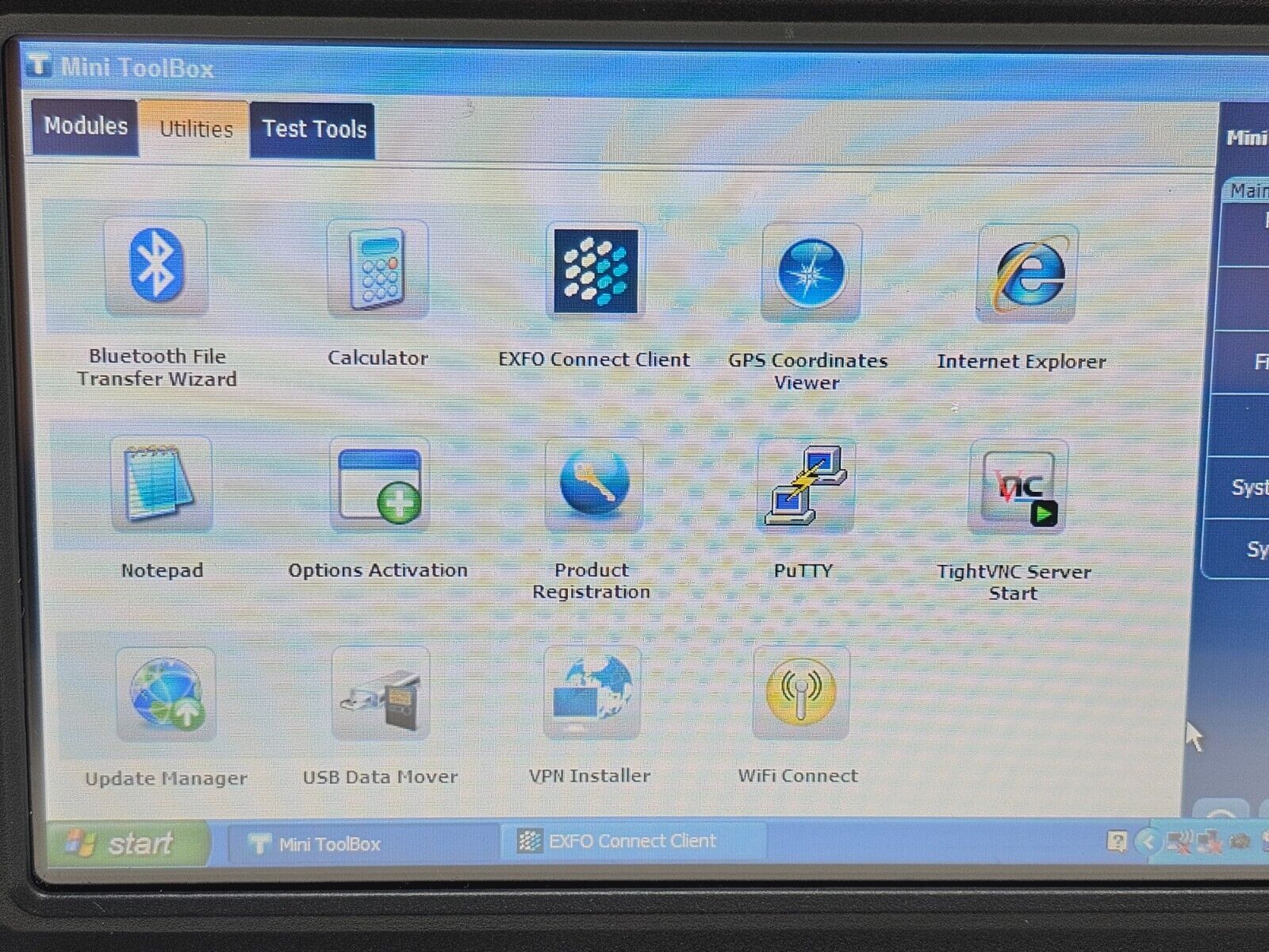 EXFO FTB-1 Mainframe Platform with Power Meter and Visual Fault Locator