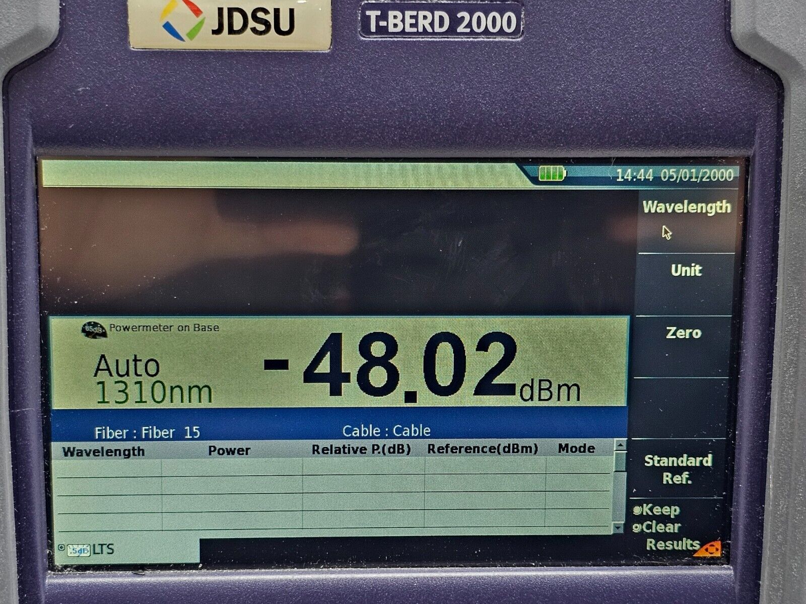 Viavi JDSU T-BERD 2000 Test Platform / Mainframe with built-in Power Meter