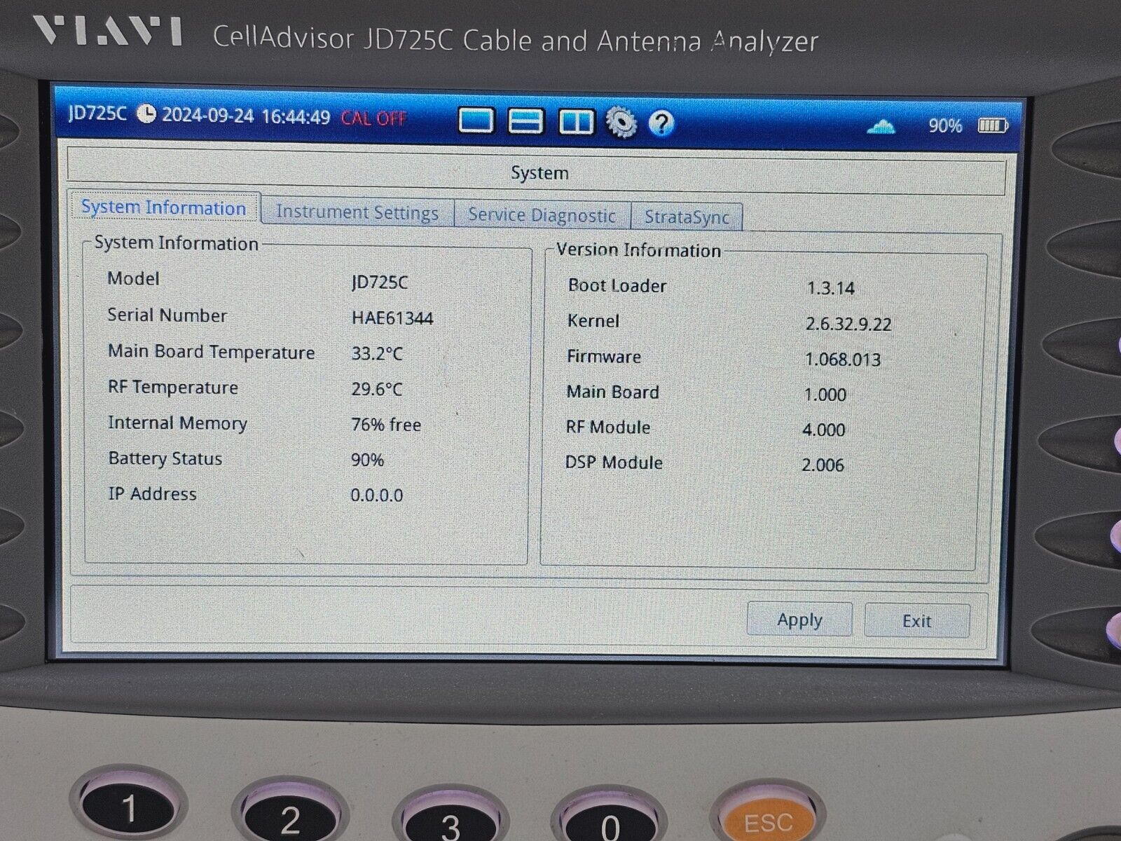 Viavi JDSU JD725C CellAdvisor Base Station Analyzer 4 GHz Opt. 001 + Accessories