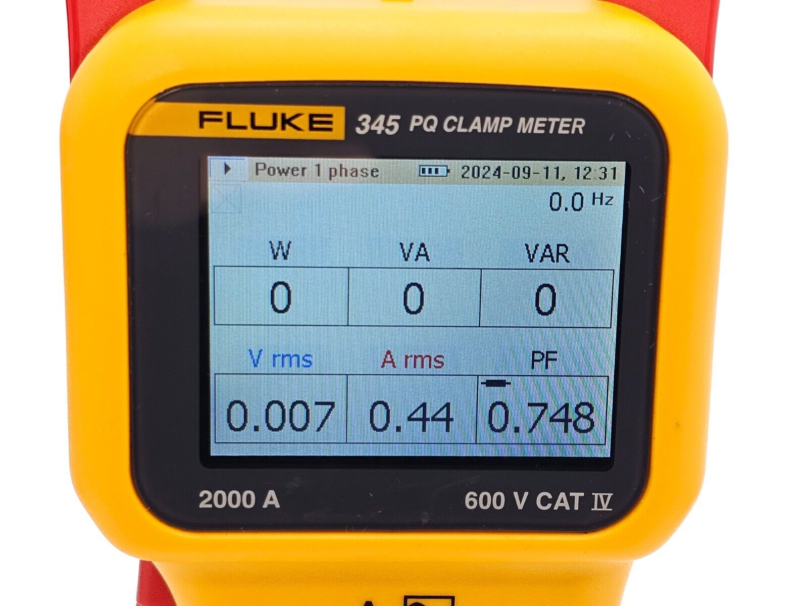 FLUKE 345 PQ Power Quality CLAMP METER 2000 A 600 V with Accessories