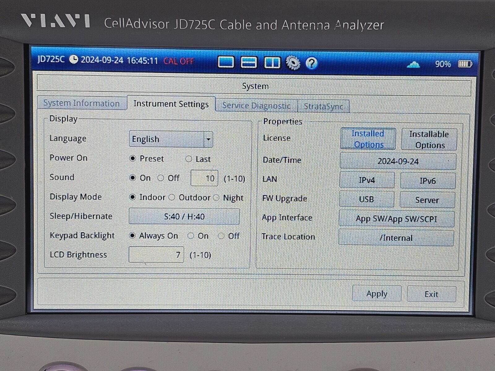 Viavi JDSU JD725C CellAdvisor Base Station Analyzer 4 GHz Opt. 001 + Accessories