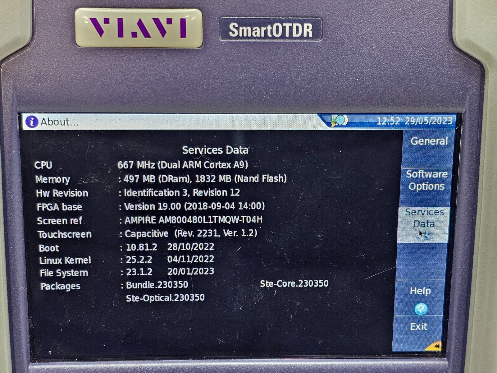 Viavi JDSU E126A SmartOTDR 1310/1550 nm APC SM Metro Access OTDR Smartlink SW