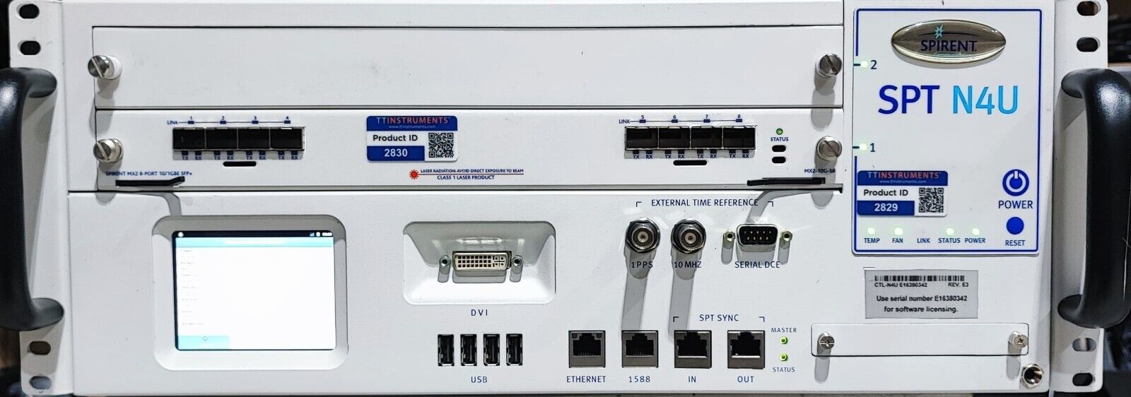 Spirent SPT N4U 220 2-Slot Chassis + MX2-10G-S8 Ethernet Module 8-Port Tester