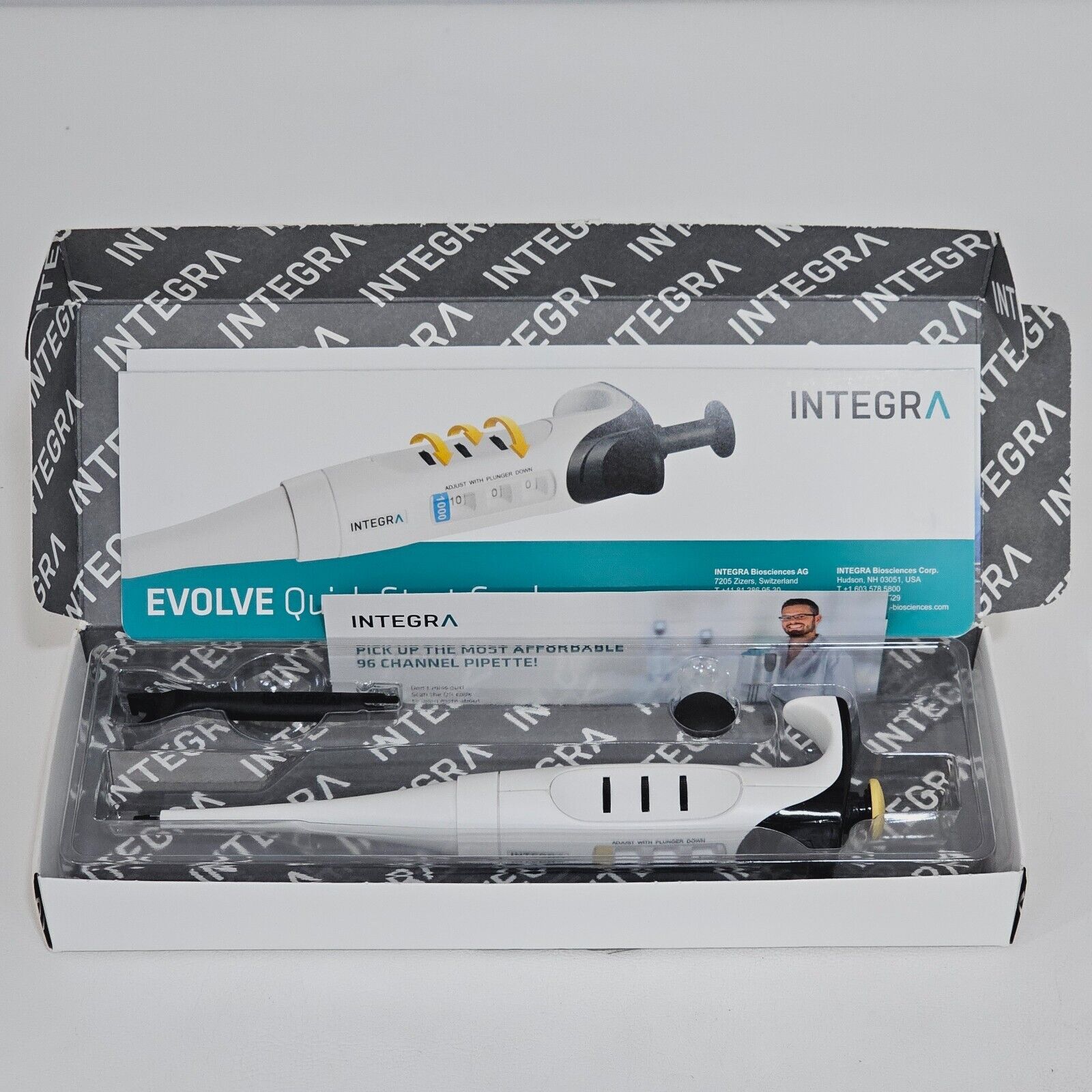 INTEGRA EVOLVE Well balanced Manual Pipette 3015 Single Channel 10-100µl