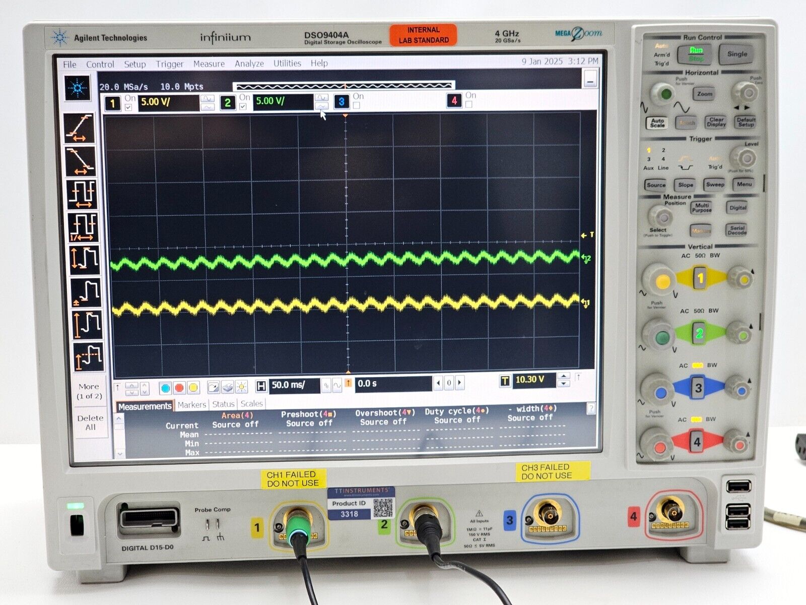 FOR PARTS / REPAIR Keysight Agilent DSO9404A Digital Storage Oscilloscope 4GHz