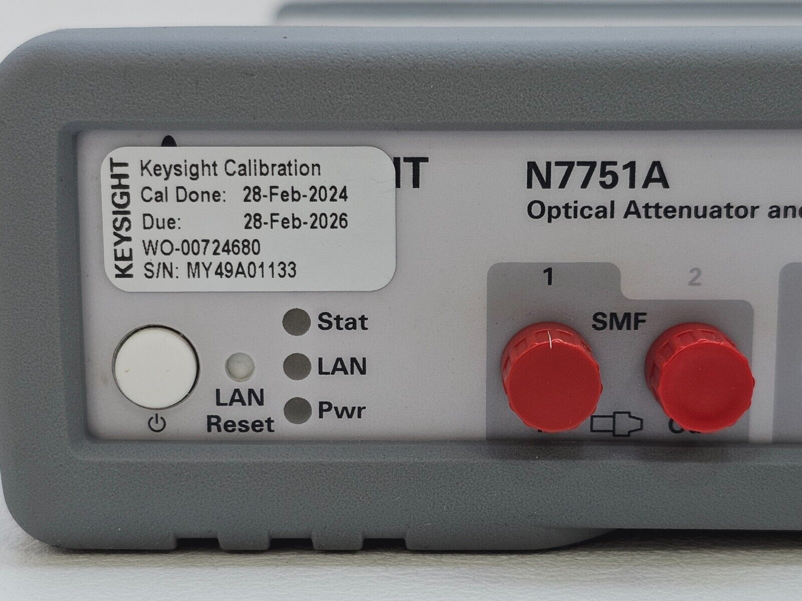 CALIBRATED Keysight Agilent N7751A Optical Attenuator & Power Meter Opt. 021 SMF