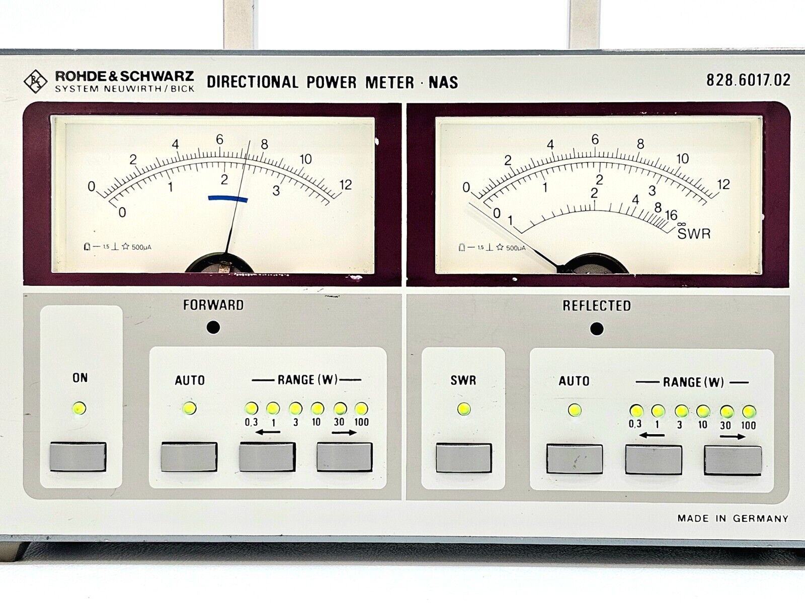 Rohde & Schwarz Directional Power Meter NAS 828.6017.02 with Insertion Unit DCS