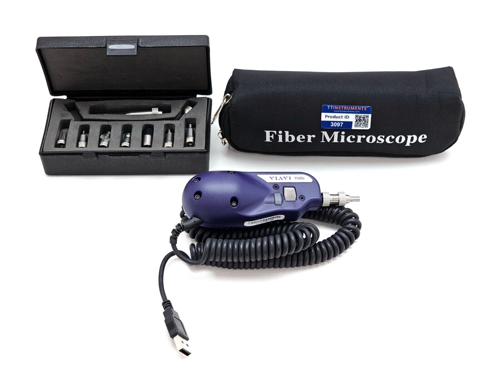 Viavi JDSU P5000i Fiberscope + 9 Probe FBPT Tips for Patchcord and Bulkhead Insp