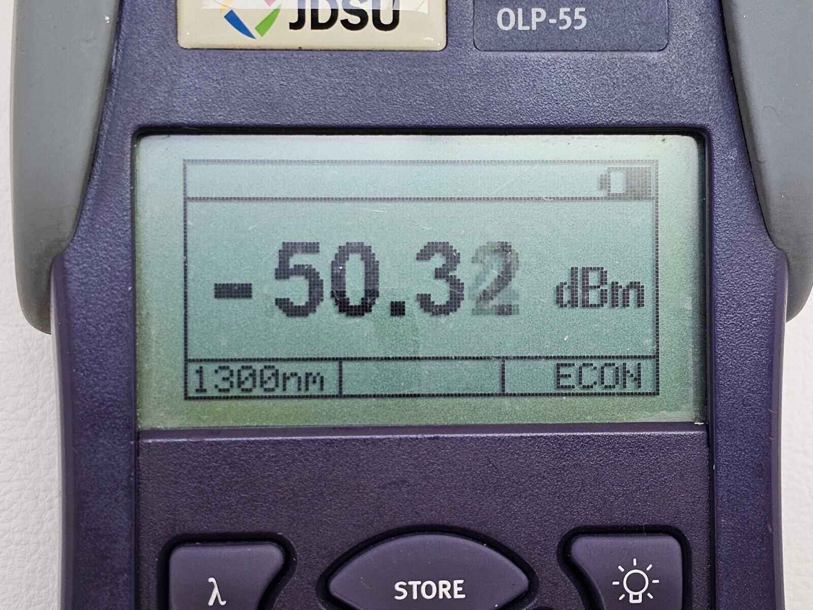 Viavi JDSU OLP-55 Optical Power Meter 2277/01 780nm to 1650nm PC/APC SM MM