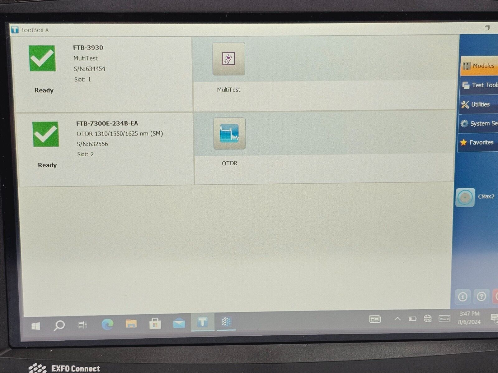EXFO FTB-2 Mainframe + FTB-7300E SM OTDR 1310/1550/1625 nm & FTB-3930 Multitest