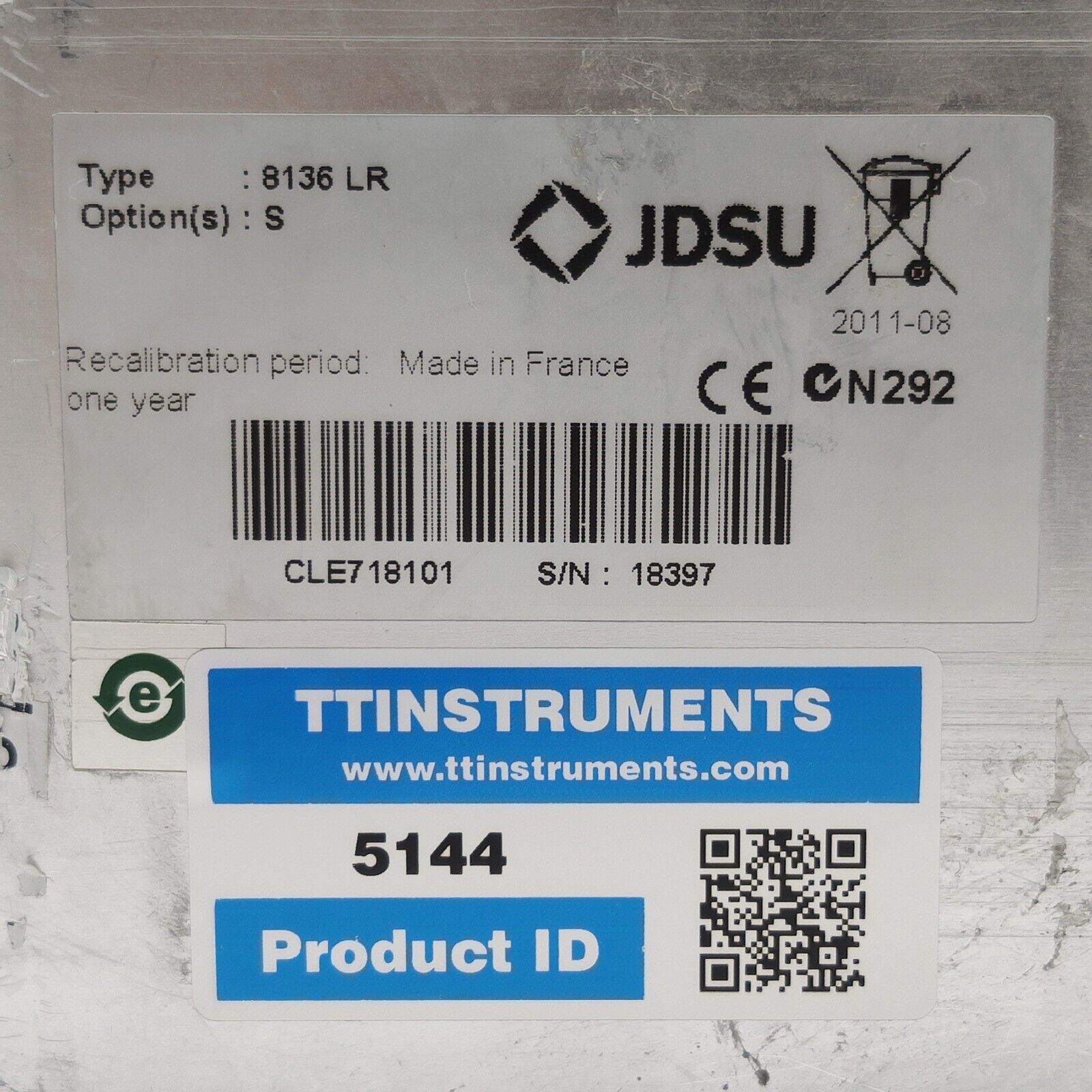 Viavi JDSU MTS 6000A 8136 LR SM OTDR 1310/1550/1625 nm 43/41/41 dB PC