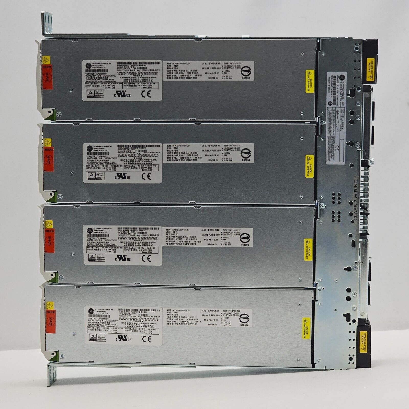 GE J85480S1 L23 Chassis with 4x CP2725AC54TEZ Power Supply Modules