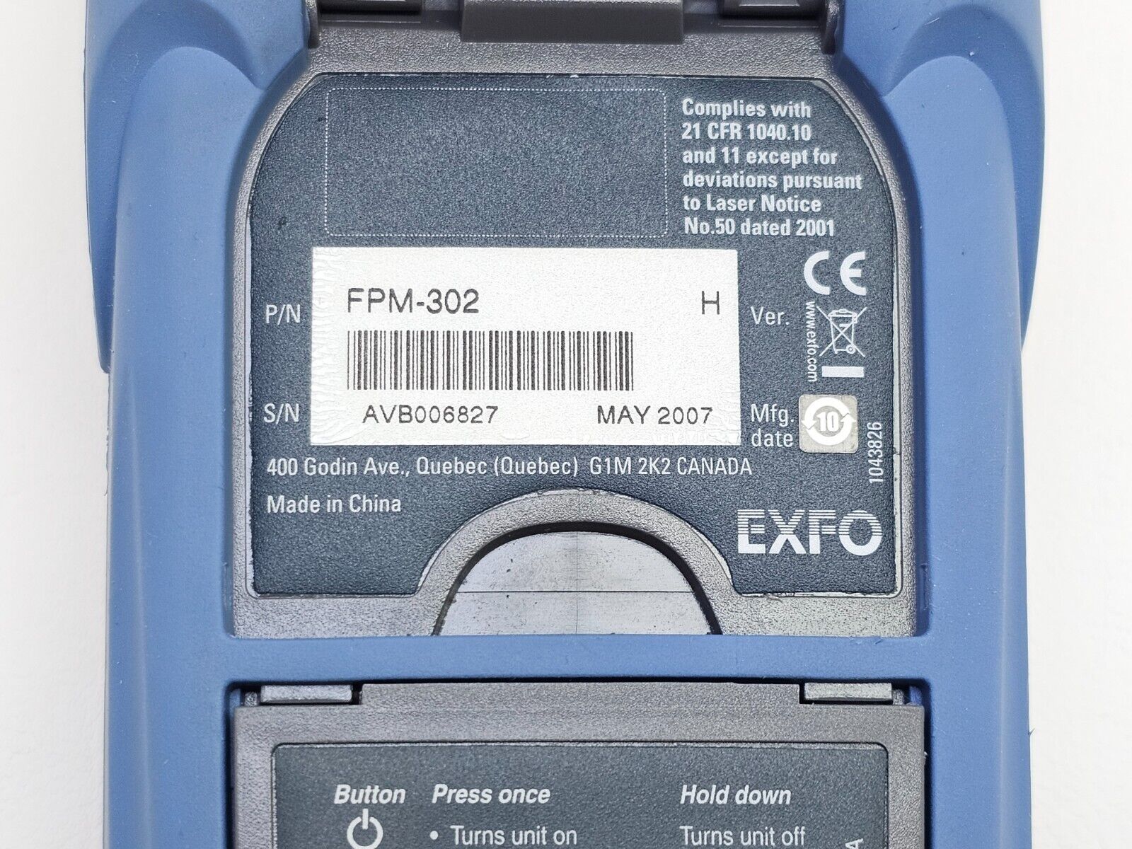 EXFO FPM-300 PON Power Meter FPM-302 1310/1490/1550 nm