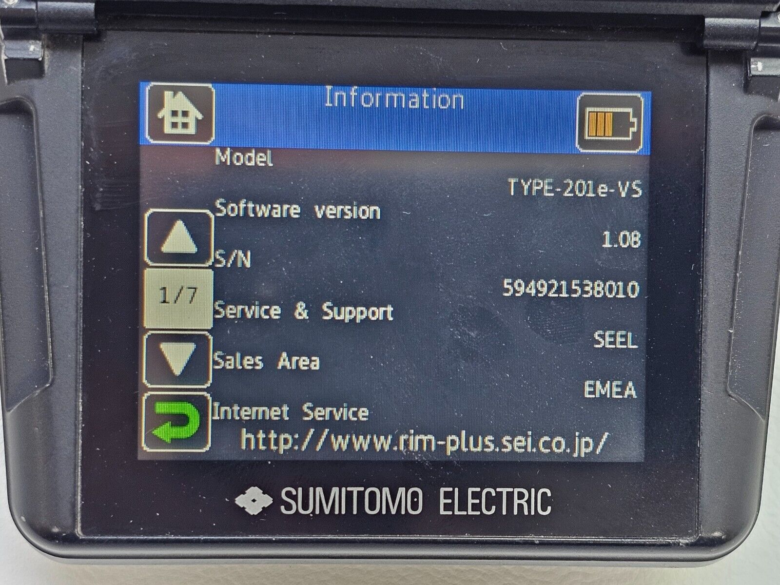 Sumitomo Type-201e-VS V-Groove Splicer + FC-8R Cleaver & 250 Holders ARC 1777