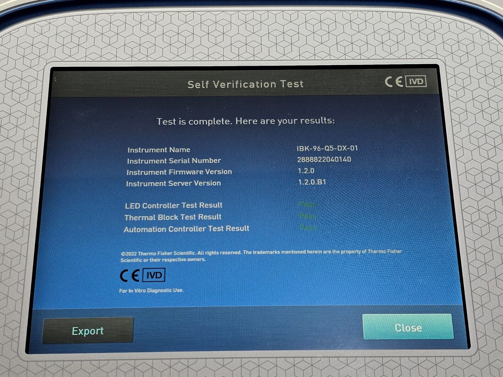 Applied Biosystems QuantStudio 5 Dx Real-Time PCR Instrument 96-Well 0.2ml Block