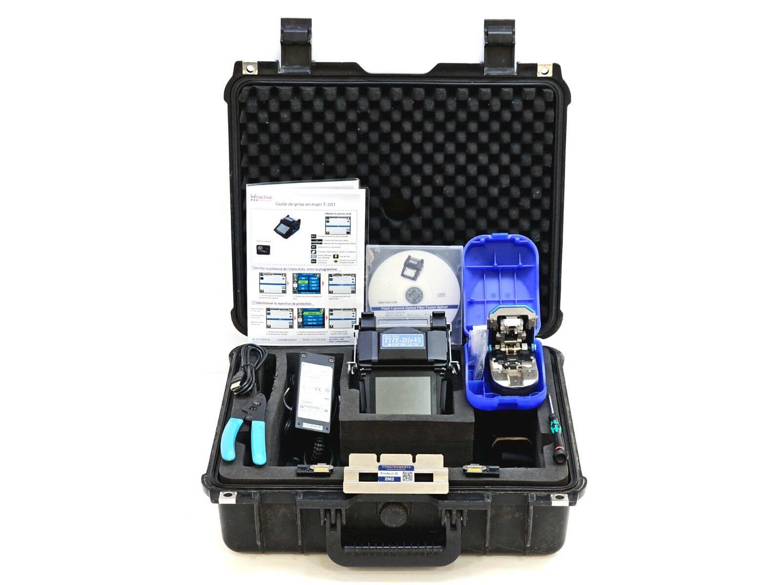 Sumitomo Type-201e-VS V-Groove Splicer + FC-8R Cleaver & 250 Holders ARC 1777