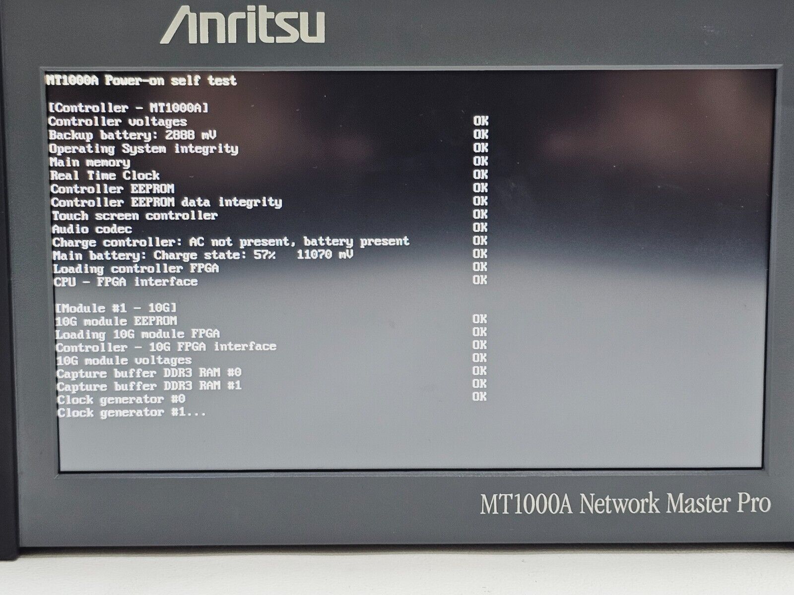 Anritsu MT1000A Network Master Pro MU100010A 10G Ethernet Multirate Dual Channel