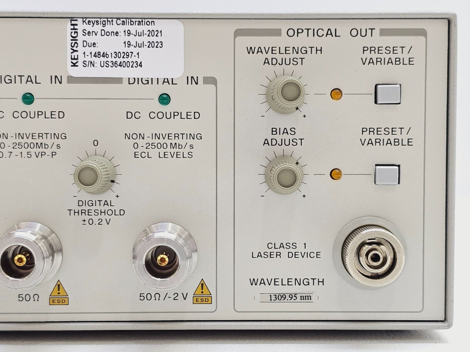 Keysight Agilent HP 83430A Lightwave Transmitter Option 130 1309.95nm