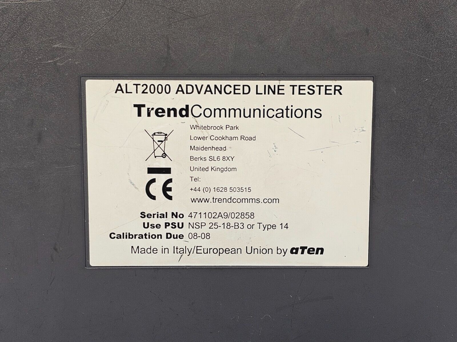 Trend Communications ALT2000 Advanced Line Tester aTen TDR