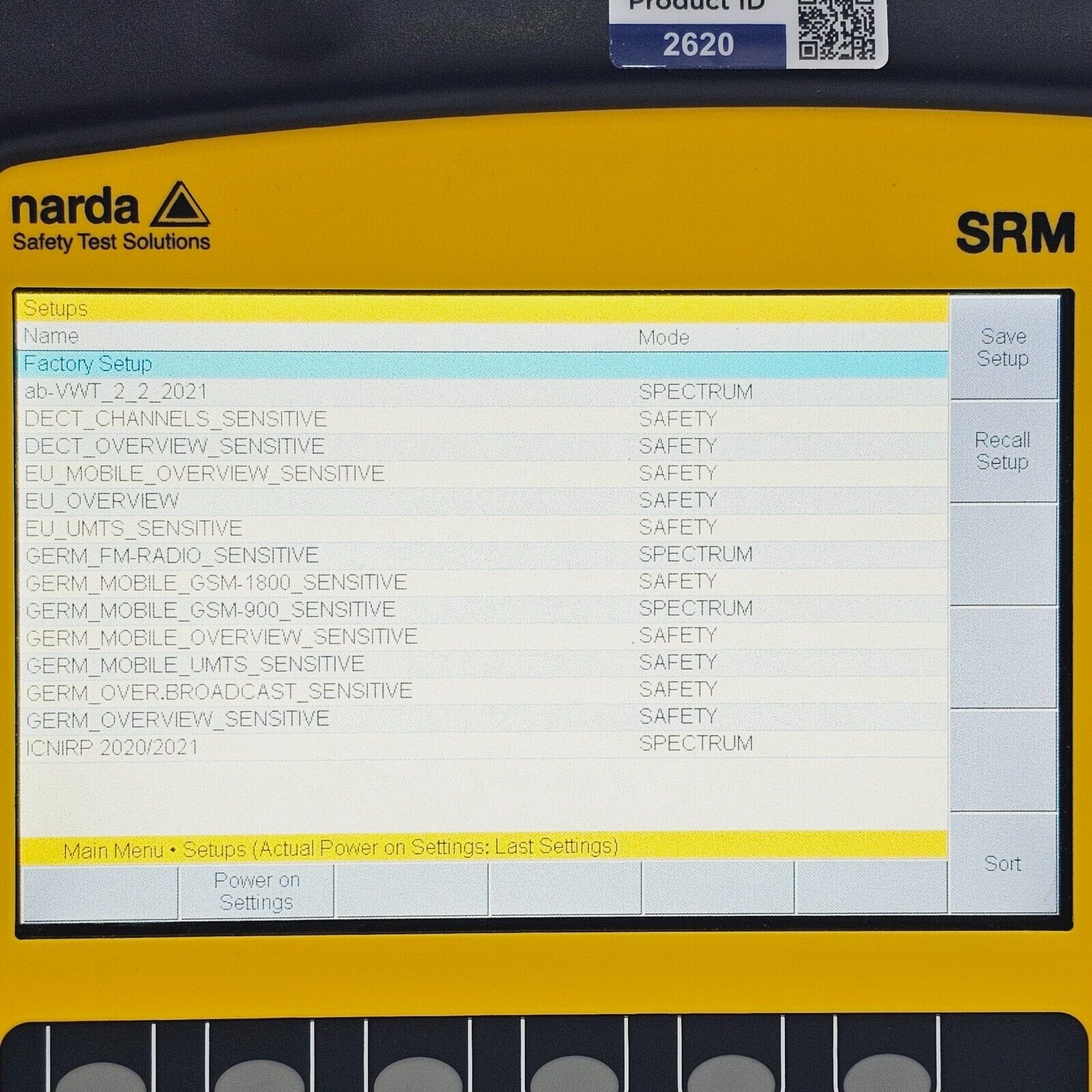 Narda SRM-3006 w/ 9 kHz - 6 GHz & E-Field Antenna Three-Axis 27 MHz - 3 GHz